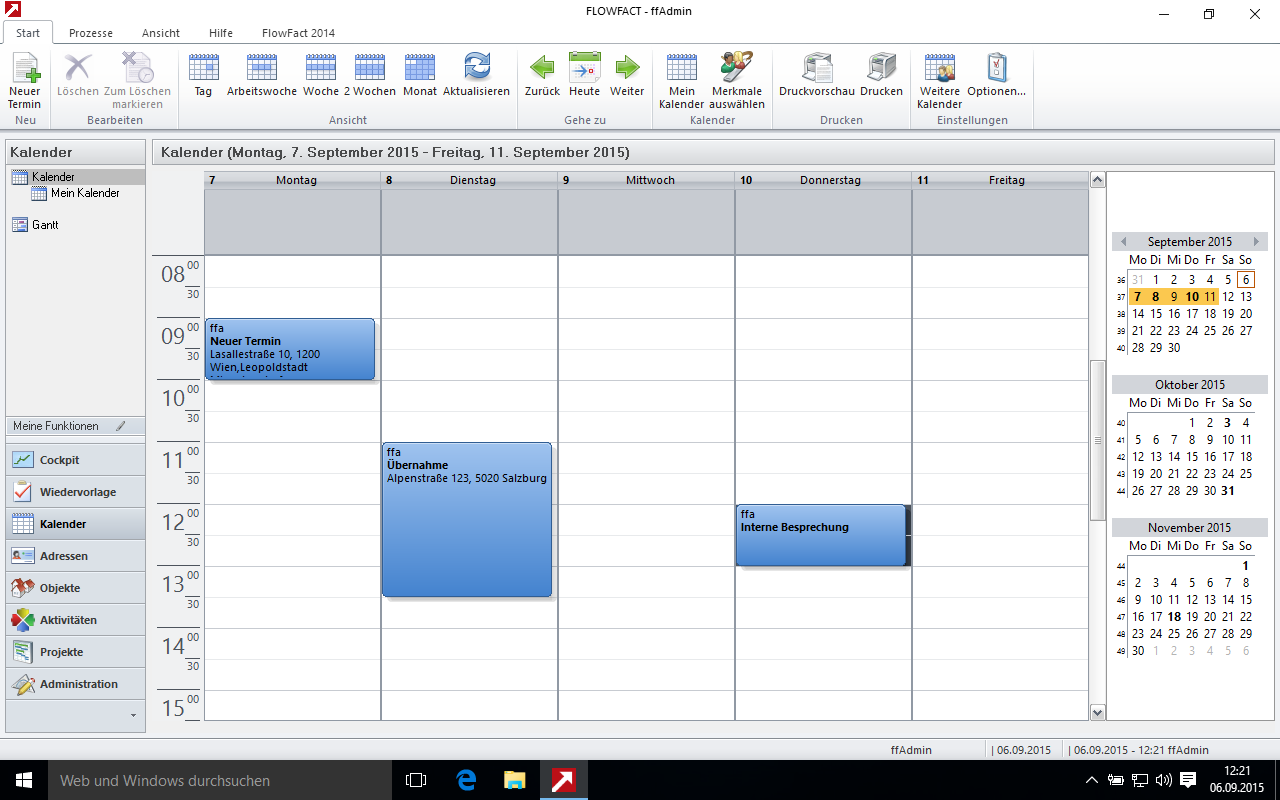 FlowFact Kalender